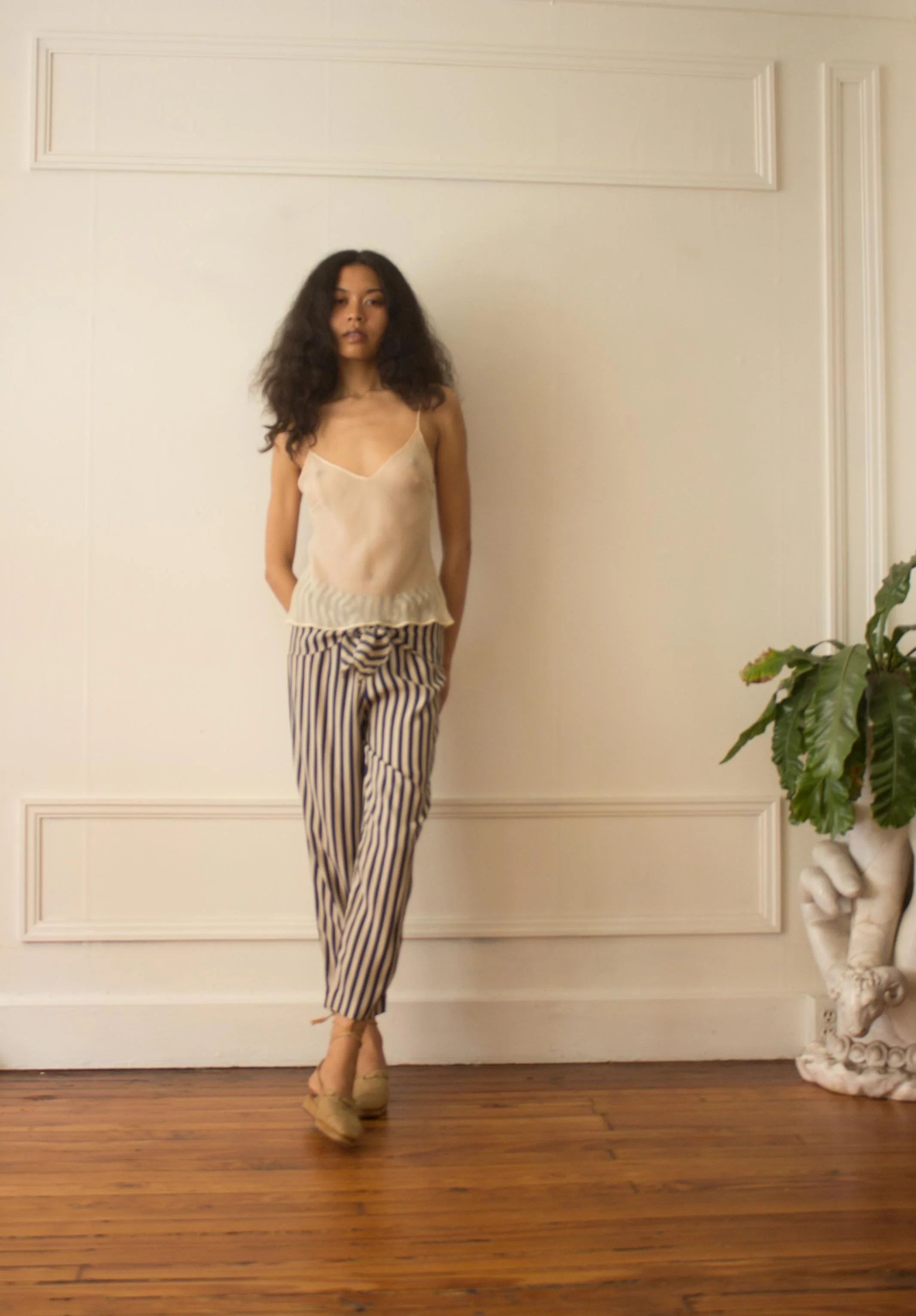 1980s Lolita Lempicka Striped Silk Pants — Wayward Collection